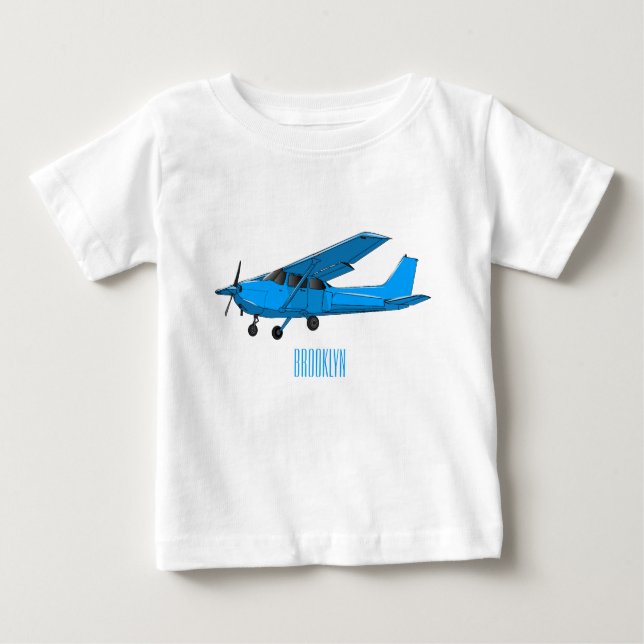 Camiseta De Bebé Ilustracion de personalizado de aviones (Anverso)