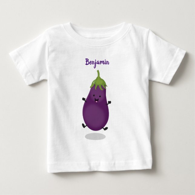Camiseta De Bebé Ilustracion de personalizado de berenjenas de bere (Anverso)