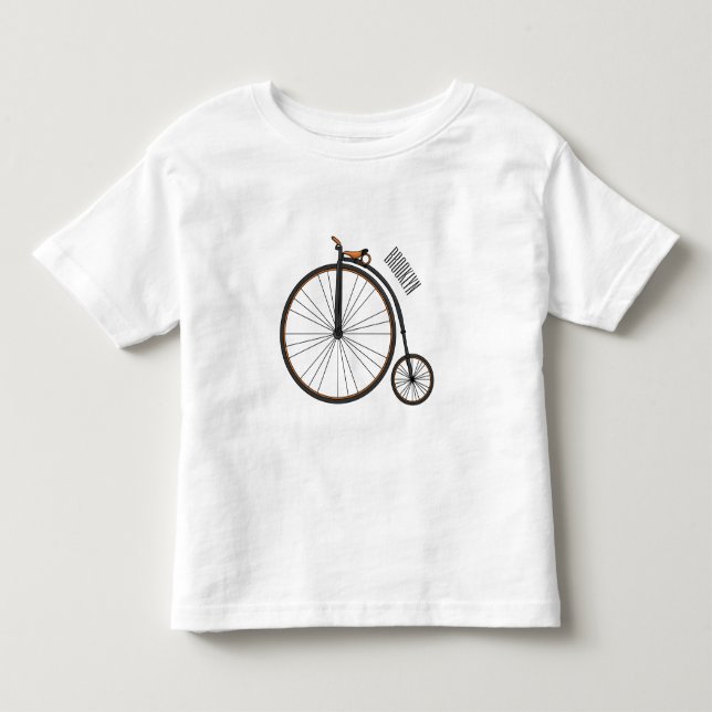 Camiseta De Bebé Ilustracion de personalizado de bicicletas de alta (Anverso)