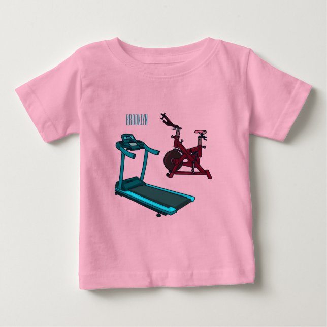 Camiseta De Bebé Ilustracion de personalizado de bicicletas de hila (Anverso)