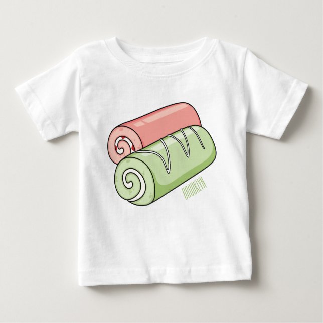 Camiseta De Bebé Ilustracion de personalizado de bollería y bollerí (Anverso)