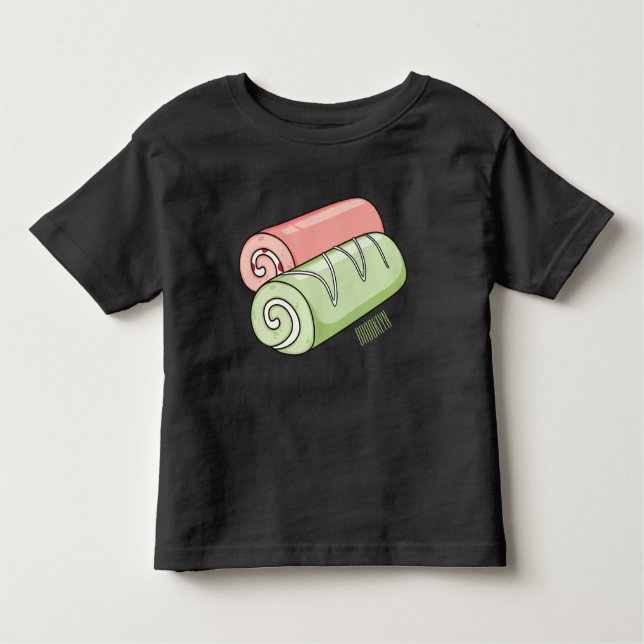 Camiseta De Bebé Ilustracion de personalizado de bollería y bollerí (Anverso)