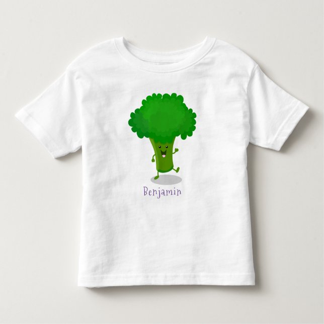 Camiseta De Bebé Ilustracion de personalizado de brócoli de baile c (Anverso)