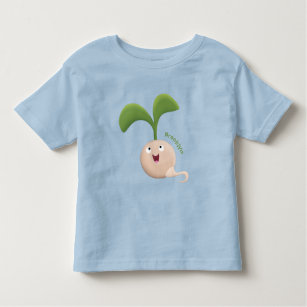 Camiseta De Bebé Ilustracion de personalizado de brote de semillas 