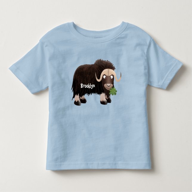 Camiseta De Bebé Ilustracion de personalizado de buey hongo (Anverso)