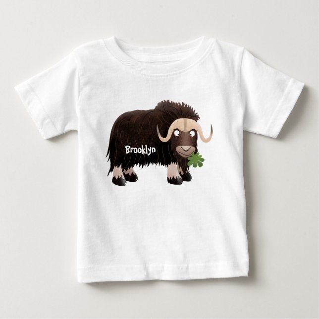 Camiseta De Bebé Ilustracion de personalizado de buey hongo (Anverso)