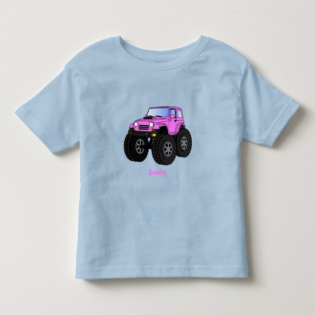 Camiseta De Bebé Ilustracion de personalizado de camiones gigantes (Anverso)