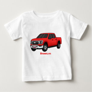 Camiseta De Bebé Ilustracion de personalizado de camioneta roja