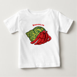 Camiseta De Bebé Ilustracion de personalizado de cangrejo ermitaño