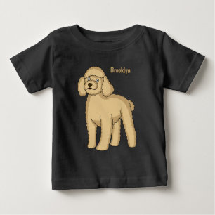 Camiseta De Bebé Ilustracion de personalizado de caniche marrón fel