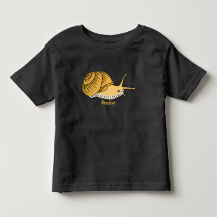 Camiseta De Bebé Ilustracion de personalizado de caracol amarillo