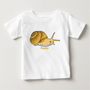 Camiseta De Bebé Ilustracion de personalizado de caracol amarillo