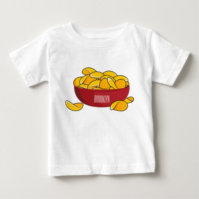 Camiseta De Bebé Ilustracion de personalizado de chips de papa (Anverso)