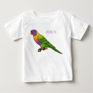 Camiseta De Bebé Ilustracion de personalizado de cocodrilo arcoiris