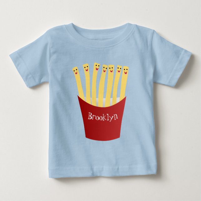 Camiseta De Bebé Ilustracion de personalizado de comida rápida de p (Anverso)