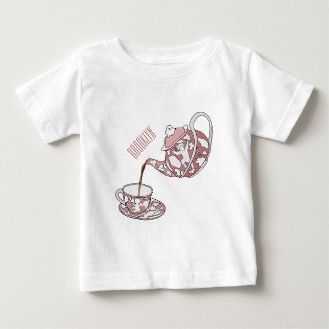 Camiseta De Bebé Ilustracion de personalizado de conjunto de equipo (Anverso)