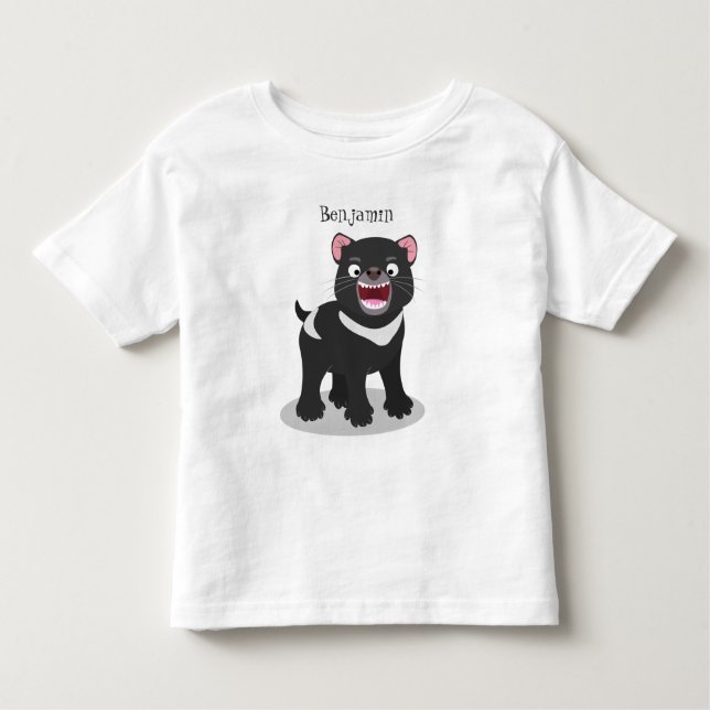 Camiseta De Bebé Ilustracion de personalizado de demonio de Tasmani (Anverso)