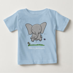 Camiseta De Bebé Ilustracion de personalizado de elefante pequeño