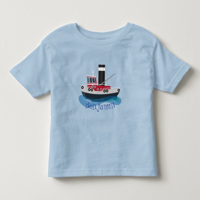 Camiseta De Bebé Ilustracion de personalizado de embarcaciones de a (Anverso)