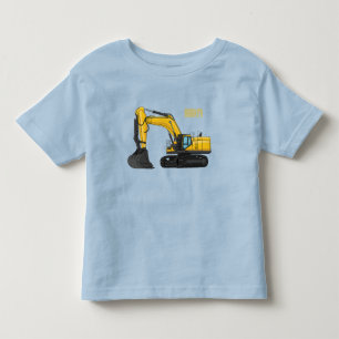 Camiseta De Bebé Ilustracion de personalizado de excavadora de rast