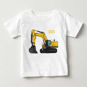 Camiseta De Bebé Ilustracion de personalizado de excavadora de rast