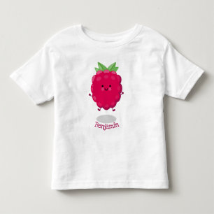 Camiseta De Bebé Ilustracion de personalizado de frambuesa alegre