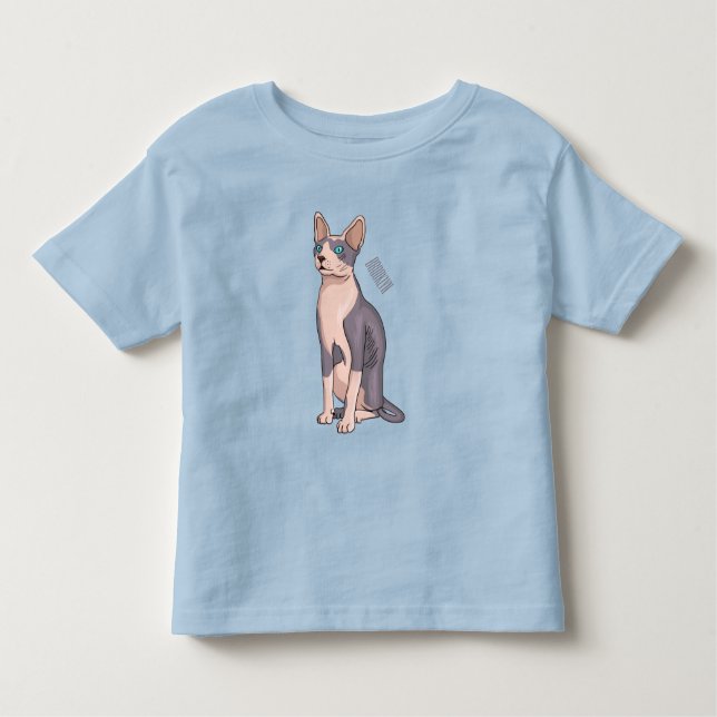 Camiseta De Bebé Ilustracion de personalizado de gatos Sfinx (Anverso)