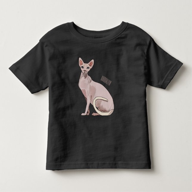 Camiseta De Bebé Ilustracion de personalizado de gatos Sfinx (Anverso)
