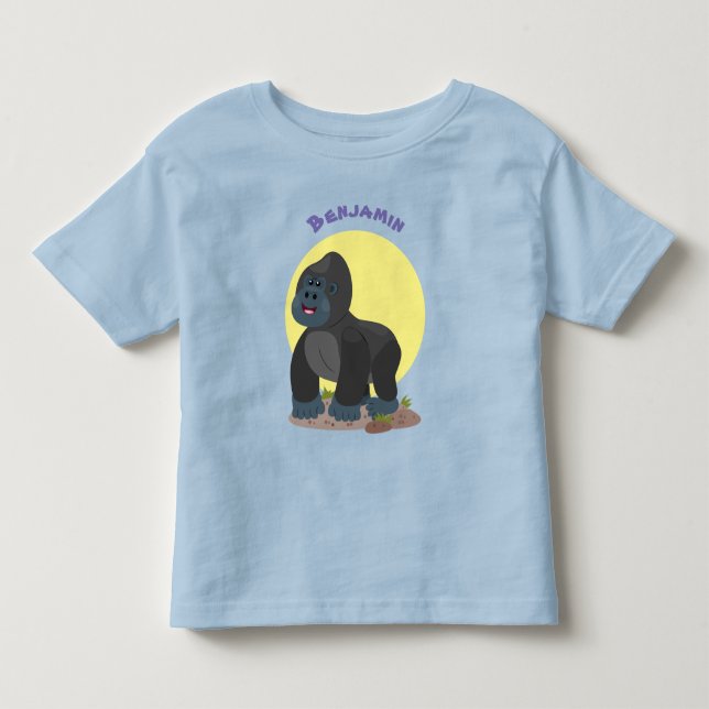 Camiseta De Bebé Ilustracion de personalizado de gorila grande y fe (Anverso)