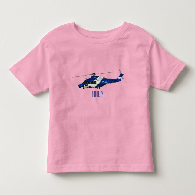 Camiseta De Bebé Ilustracion de personalizado de helicópteros de la (Anverso)
