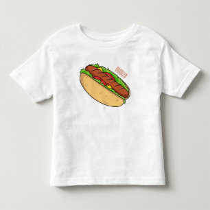 Camiseta De Bebé Ilustracion de personalizado de hot dog