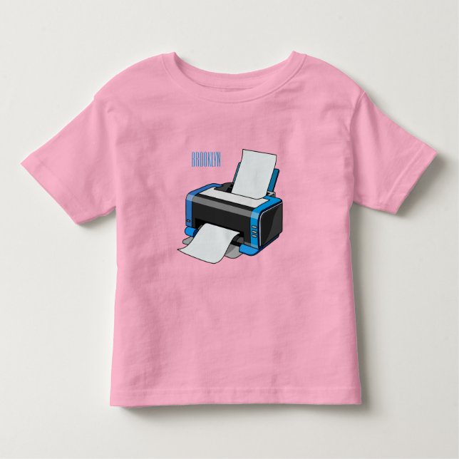 Camiseta De Bebé Ilustracion de personalizado de impresora (Anverso)