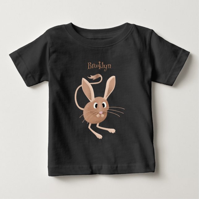 Camiseta De Bebé Ilustracion de personalizado de jerboa larga y cor (Anverso)