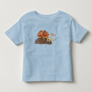 Camiseta De Bebé Ilustracion de personalizado de lagarto de cuello
