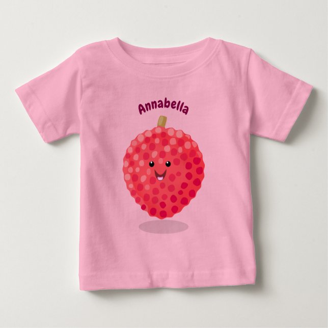 Camiseta De Bebé Ilustracion de personalizado de linché rosado (Anverso)