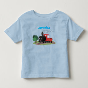 Camiseta De Bebé Ilustracion de personalizado de locomotora de trac