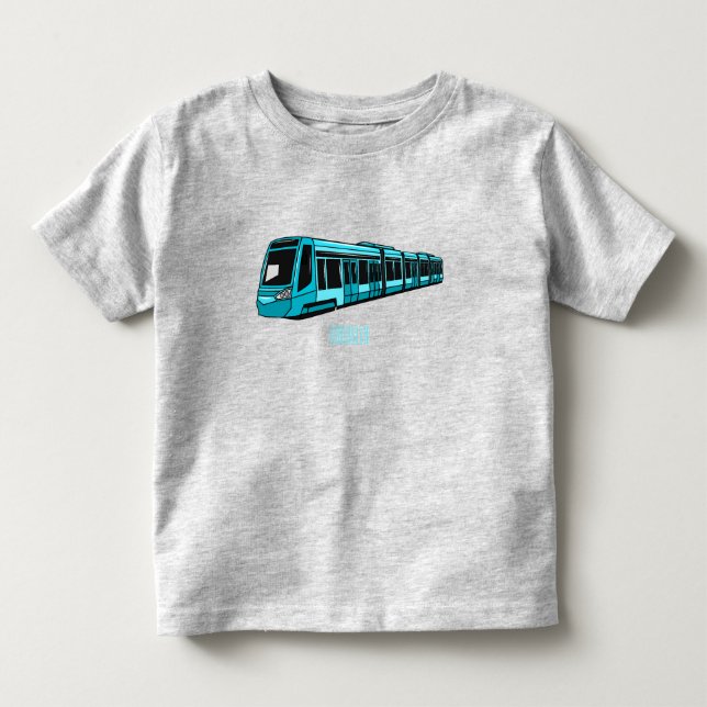 Camiseta De Bebé Ilustracion de personalizado de locomotora eléctri (Anverso)