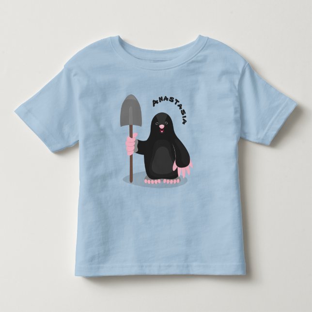 Camiseta De Bebé Ilustracion de personalizado de lunar feliz (Anverso)