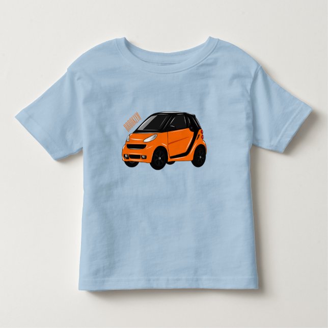 Camiseta De Bebé Ilustracion de personalizado de micro coches (Anverso)