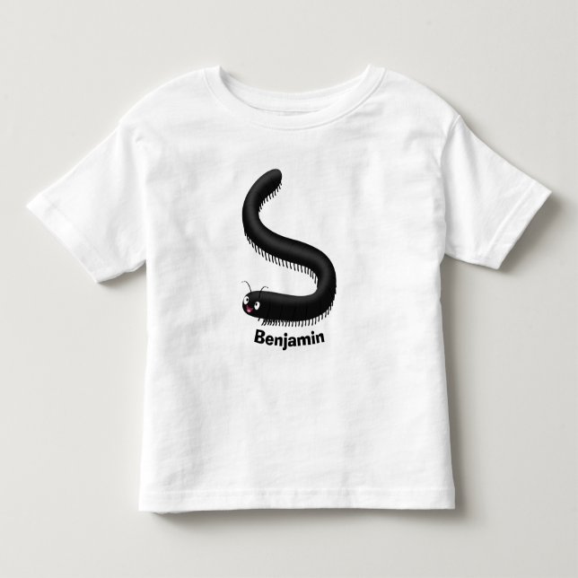 Camiseta De Bebé Ilustracion de personalizado de milipedo corto (Anverso)