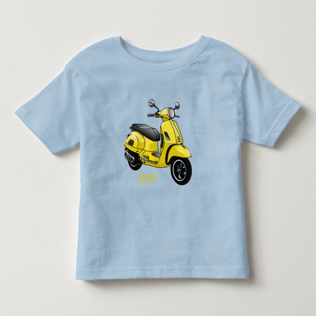 Camiseta De Bebé Ilustracion de personalizado de motocicleta con ci (Anverso)