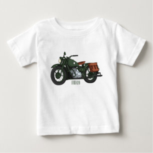 Camiseta De Bebé Ilustracion de personalizado de motocicleta de cru