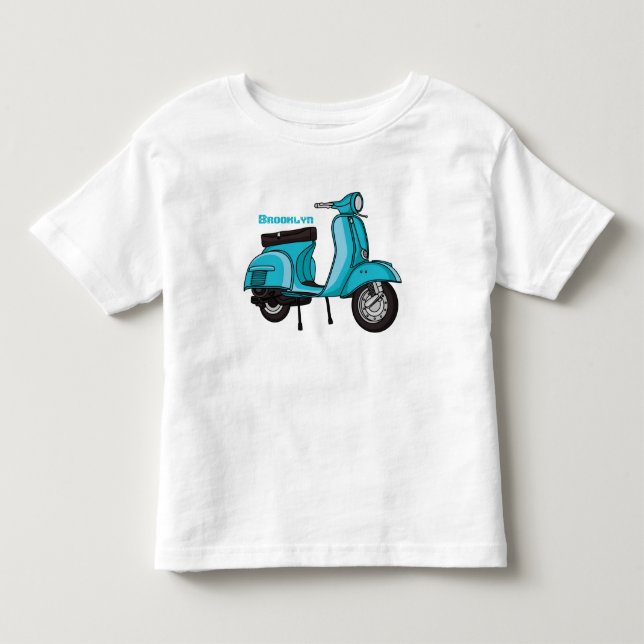 Camiseta De Bebé Ilustracion de personalizado de motocicletas con c (Anverso)