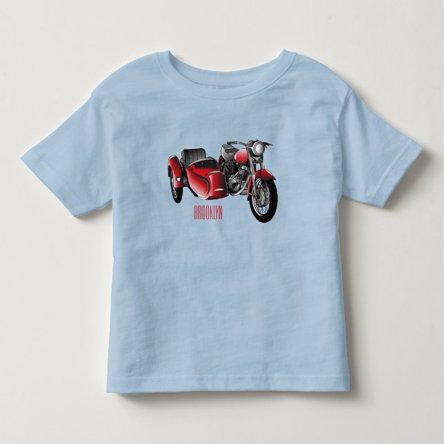 Camiseta De Bebé Ilustracion de personalizado de motocicletas Sidec (Anverso)