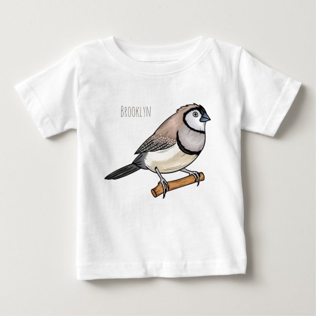 Camiseta De Bebé Ilustracion de personalizado de pajarita de doble  (Anverso)