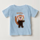 Camiseta De Bebé Ilustracion de personalizado de panda rojo (Anverso)