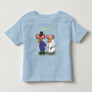 Camiseta De Bebé Ilustracion de personalizado de pareja de ratones