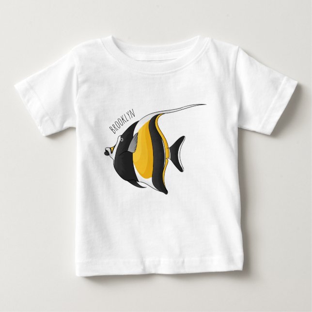 Camiseta De Bebé Ilustracion de personalizado de peces moro (Anverso)