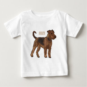 Camiseta De Bebé Ilustracion de personalizado de perro Airedale ter