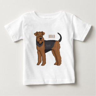 Camiseta De Bebé Ilustracion de personalizado de perro Airedale ter